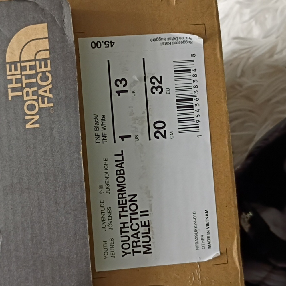 The North Face Youth Thermoball Traction Mule II Sz 1 EU 32 New - Picture 6 of 6
